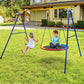 660 LBS Extra-Large A-Shaped Swing Stand with Anti-Slip Footpads (Without Seat)-Yellow