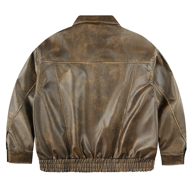 Retro Leather Clothing For Men And Women Loose