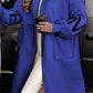 Hooded Windbreaker Long Jacket With Pockets And Drawstring Design Solid Color Knit-Sleeved Trench Coat For Women Clothing Fall Winter