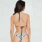 Tusk Triangle Bikini Top Kaleidoscope Pattern & Gold Detail