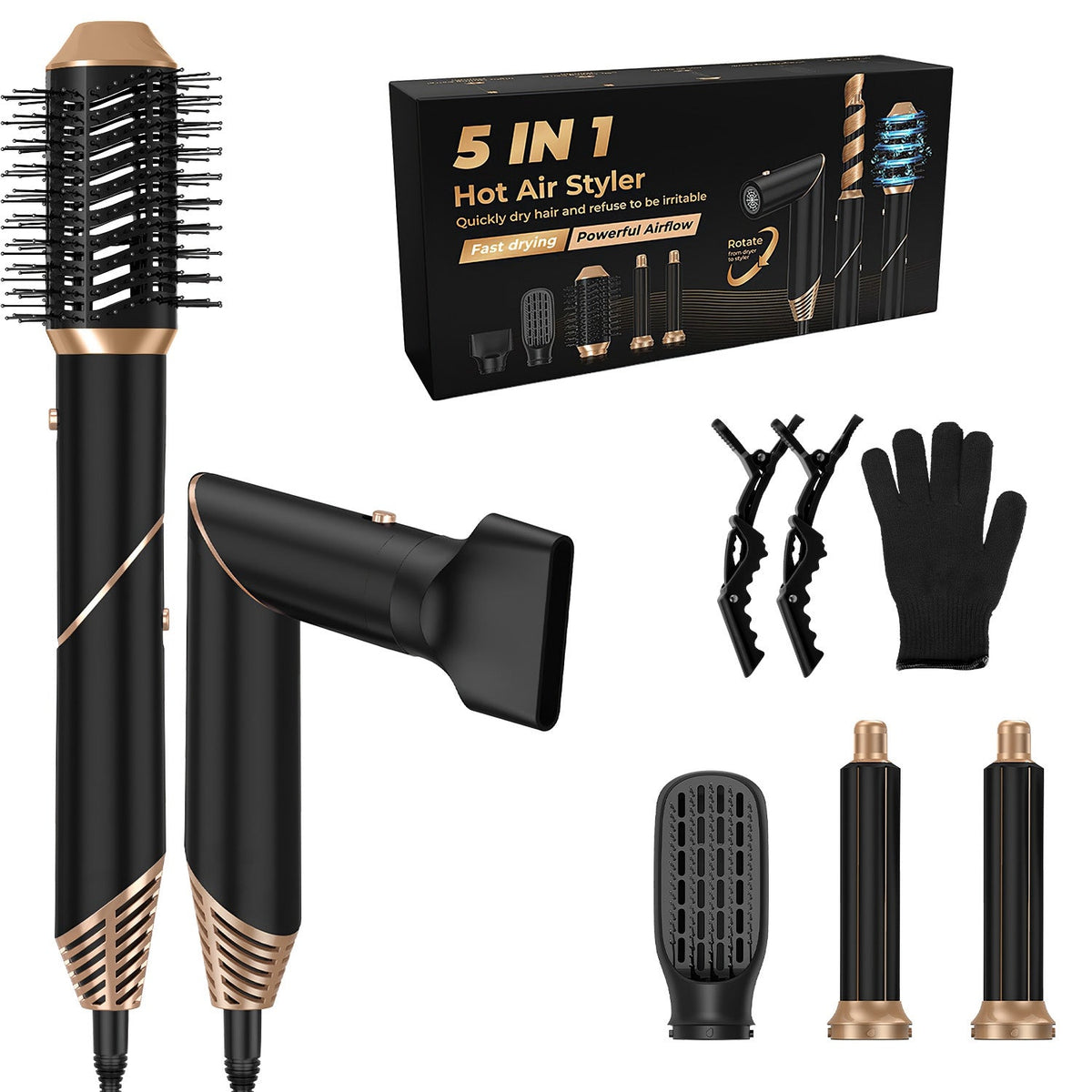5-in-1 Hot Air Styler Brush Set