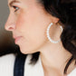 Beautiful Pearl Hoops