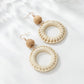 Beautiful Raffia Hoop Earrings