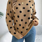 Polka Dot Long-Sleeved Pullover Sweater – Cozy and Stylish Cowgirl Sweater