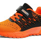 KUBUA Kids Sneakers for Boys Girls Running Tennis Shoes Lightweight Breathable Sport Athletic 4 Big Kid Black Orange