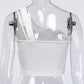 Glamaker One-Shoulder Drawstring Crop Top - Sexy Bodycon