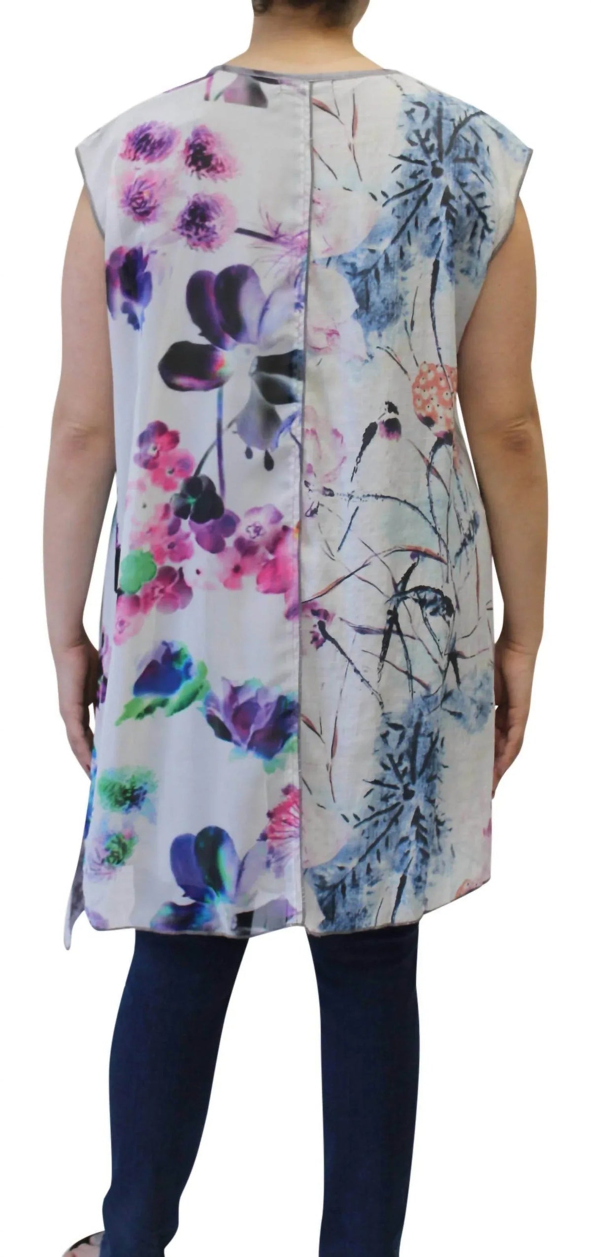 Flower Sleeveless Patchwork Top