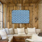 Graphic Blue Rustic Wooden Wall Art by G. DeBrekht - Floral Ornamental Decor - 95003B