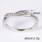 Everyday Lightweight Luxury Twisted-cross Wedding Ring
