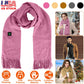 Electric Heated Winter Scarf USB Heating Neck Wrap Unisex Heated Neck Shawl Soft Warm Scarves 3 Heating Modes for Outdoor Cycling Skiing Skating
