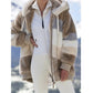 Multicolor patchwork hooded short fashion jacket