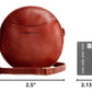 Portland Leather Goods Circle Crossbody Bag for Women – Handmade from the Finest Full-Grain Hides
