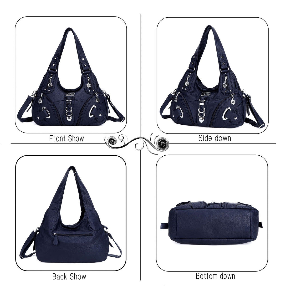 Angelkiss Hobo Purses and handbags for Women Satchel Handbag Women Purses Large Daily Shoulder Bags