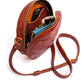 Portland Leather Goods Circle Crossbody Bag for Women – Handmade from the Finest Full-Grain Hides