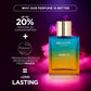 Bellavita Luxury Narco Eau de Parfum | 100 ml (3.4 fl.oz.) | Perfume for Men and Women | Floral, Bergamot, Jasmine, and White Musk Notes | Long Lasting Unisex Fragrance