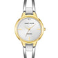 Women's Elegant Diamond Accent Watch – Stainless Steel Quartz Bracelet Watch