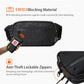 2L Sling Bag for Men & Women - Anti-Theft RFID Blocking Fanny Pack with Lockable Zippers, Water Resistant Lightweight Crossbody Bag for Travel Hiking Running Gym Walking Daily Use(Black)