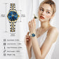 OLEVS Watch Women Two Tone Watches for Women with Date Dress Womens Watches for Small Wrists Luxury Easy Read Womens Watch Waterproof Blue/Black/Gold/Silver Dial Reloj para Mujer