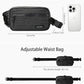 2L Sling Bag for Men & Women - Anti-Theft RFID Blocking Fanny Pack with Lockable Zippers, Water Resistant Lightweight Crossbody Bag for Travel Hiking Running Gym Walking Daily Use(Black)