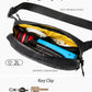 2L Sling Bag for Men & Women - Anti-Theft RFID Blocking Fanny Pack with Lockable Zippers, Water Resistant Lightweight Crossbody Bag for Travel Hiking Running Gym Walking Daily Use(Black)