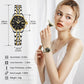 OLEVS Watch Women Two Tone Watches for Women with Date Dress Womens Watches for Small Wrists Luxury Easy Read Womens Watch Waterproof Blue/Black/Gold/Silver Dial Reloj para Mujer