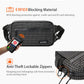 2L Sling Bag for Men & Women - Anti-Theft RFID Blocking Fanny Pack with Lockable Zippers, Water Resistant Lightweight Crossbody Bag for Travel Hiking Running Gym Walking Daily Use(Black)