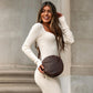 Portland Leather Goods Circle Crossbody Bag for Women – Handmade from the Finest Full-Grain Hides