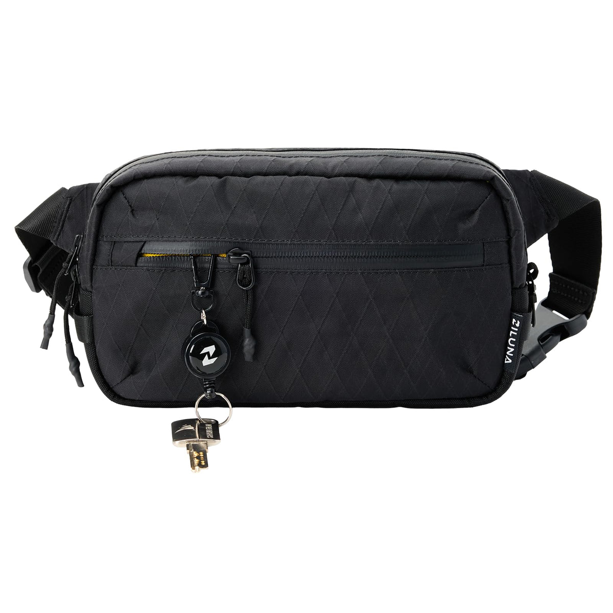 2L Sling Bag for Men & Women - Anti-Theft RFID Blocking Fanny Pack with Lockable Zippers, Water Resistant Lightweight Crossbody Bag for Travel Hiking Running Gym Walking Daily Use(Black)