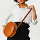 Portland Leather Goods Circle Crossbody Bag for Women – Handmade from the Finest Full-Grain Hides