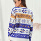 Snowflake Pattern Round Neck Sweater