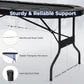 72 Inch Foldable Poker Table for 8 Players Portable Oval Card Board Game Table-Black