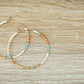Beautiful Dainty Beaded Hoop Earrings
