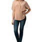 Dark Grey Silk Oversized Blouse – Effortless Dolman Sleeve Top | Femstylo