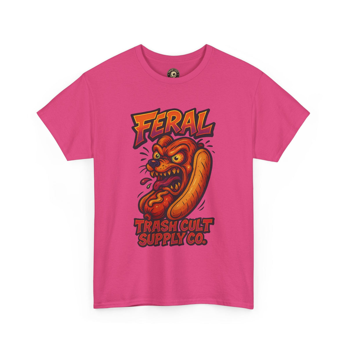Feral Hot Dog Shirt – Bold Trashcore Art Tee | Trash Cult Supply Co | Gildan 5000 Unisex Fit
