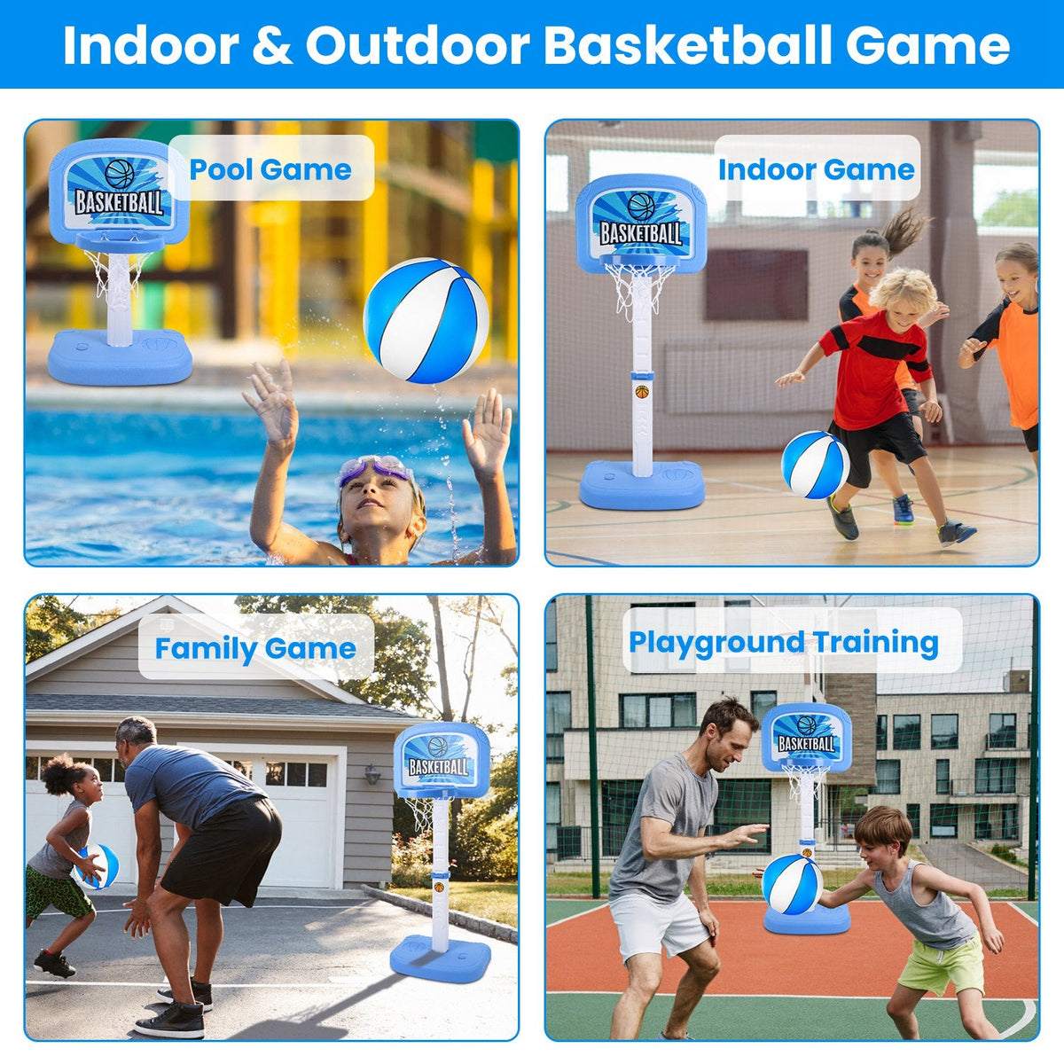 2 In 1 Poolside Basketball Game Set
