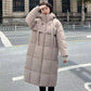 Padded Down Jacket Female Long Below The Knee