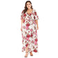 Bohemian V-Neck Short Sleeve Beach Dress with Slit