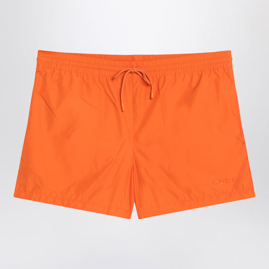 Gucci Orange Swimsuit With Logo Men