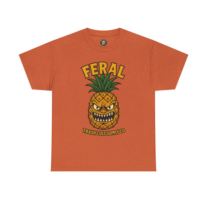 Feral Evil Pineapple Shirt – Aggressive Fruit Trashcore Tee – Gildan 5000 Unisex