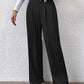 High Waist Straight Pants