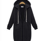 Hooded Long-sleeved Winter Sweater Women's Jacket In A Long Thick Shirt
