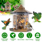 Hanging Gazebo Wild Bird Feeder Outdoor Bird Seed Station with Large Capacity 6 Feeder Ports for Garden Patio Park Weatherproof Easy To Refill