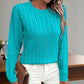 Women’s Textured Crew‑Neck Pullover Top