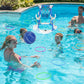 Summer Pool Basketball Hoop Toy Set With 4 Basketballs 4 Circles Pump Floating Swimming Pool Basketball Games Poolside Water Play Toy For 3-12Years Ol