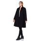 Wool Blend Oversized Velvet Trim Swing Coat (8026)