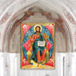 Jesus Wooden Gold Plated Religious Orthodox Sacred Icon - Inspirational Icon Decor - 85047