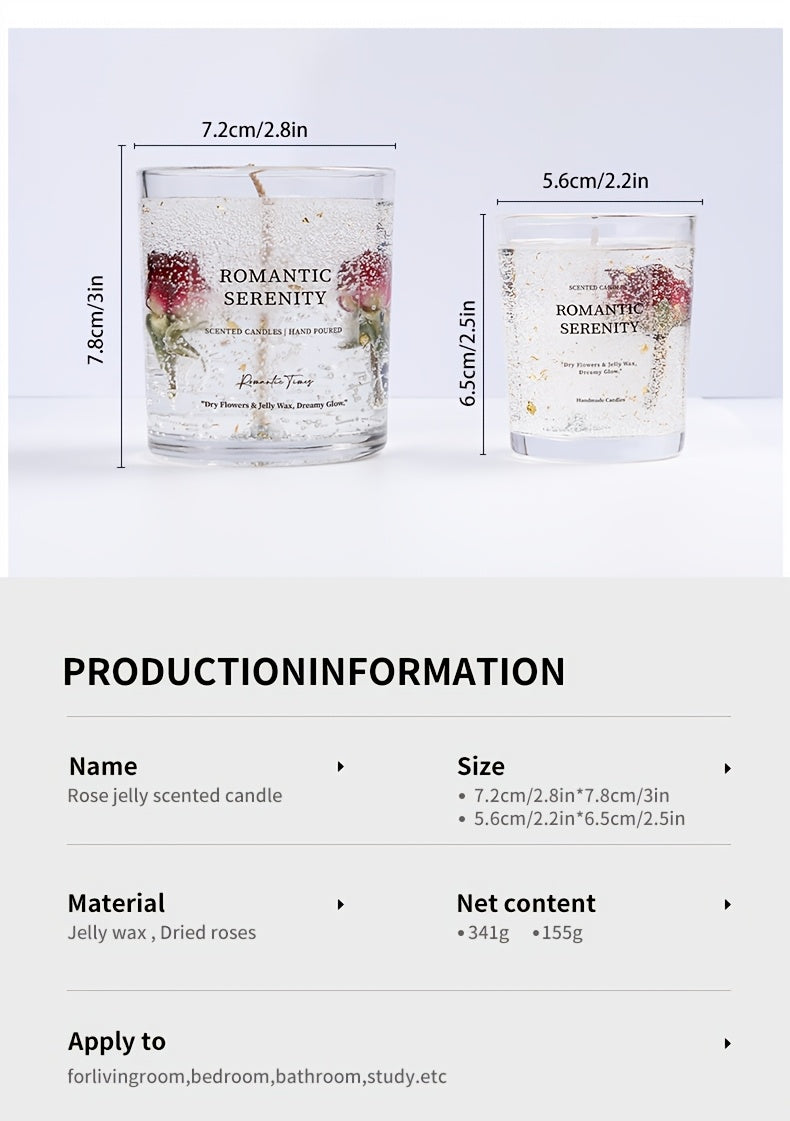 Rose Jelly Aromatherapy Soy Candle in Glass Jar