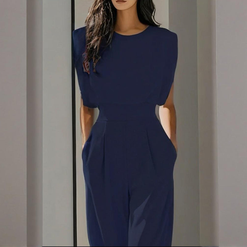 Women’s wide-leg short sleeve jumpsuit