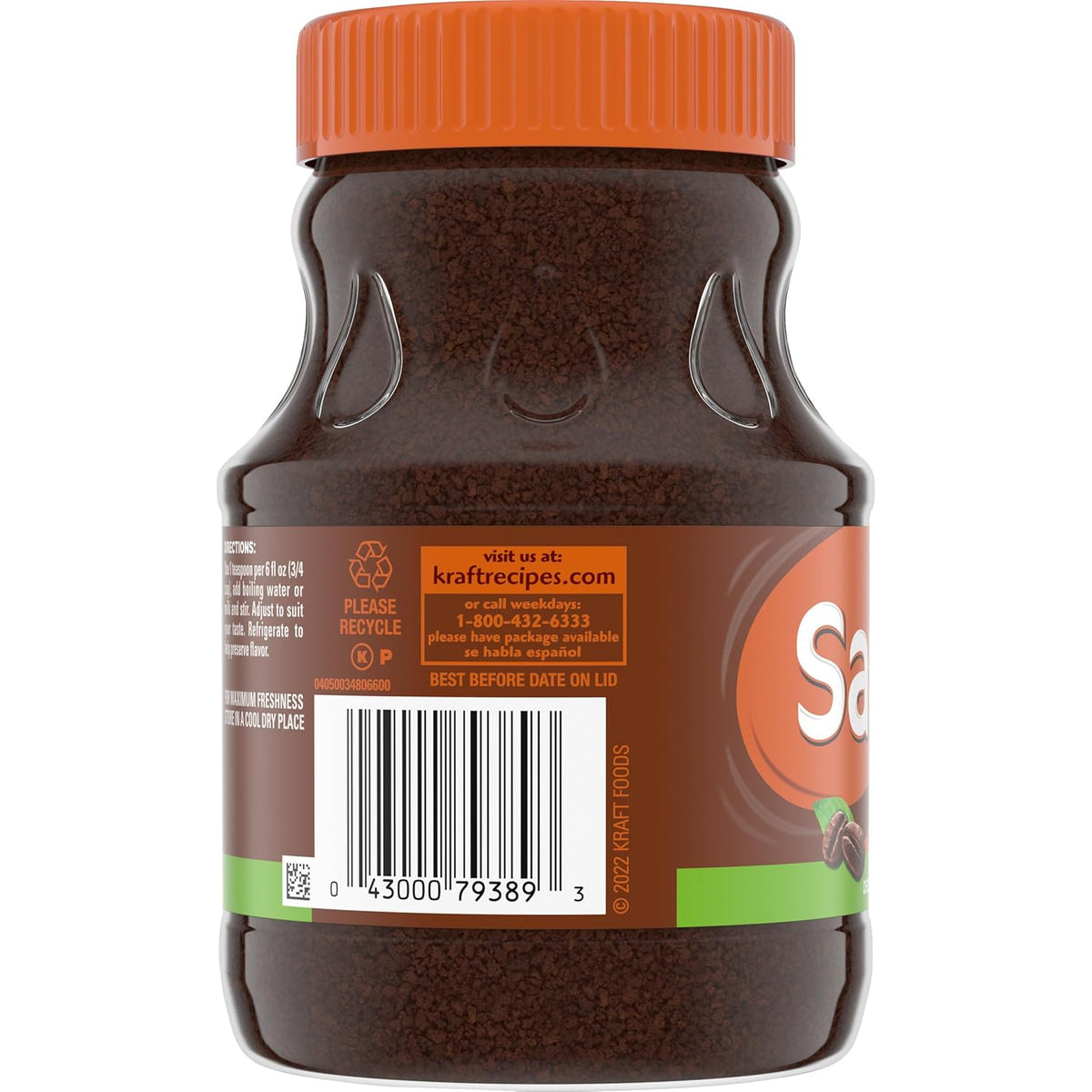 Sanka Decaf Instant Coffee, 8 oz Jar