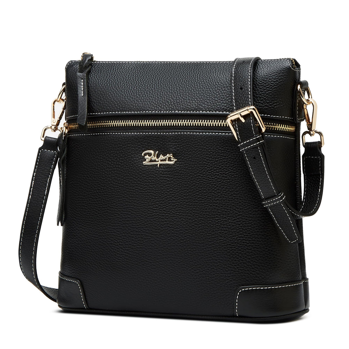 BOYATU Leather Crossbody Bag for Women: Designer Shoulder Purse for Travel - Trendy Genuine Leather Handbag for Everyday